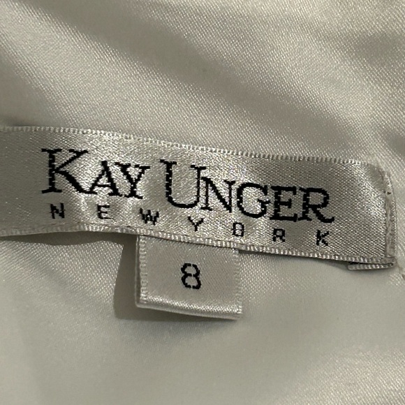 Kay Unger Sleeveless Tweed Dress Black Cream Size 8 - Picture 7 of 12